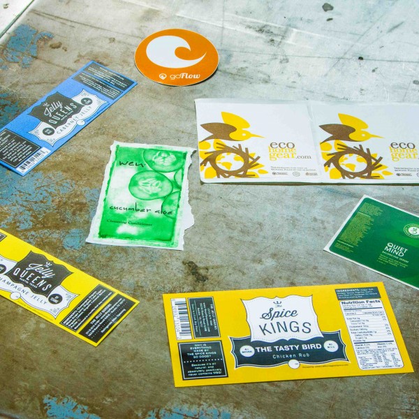Labels and hand-tags printed by California Green Press