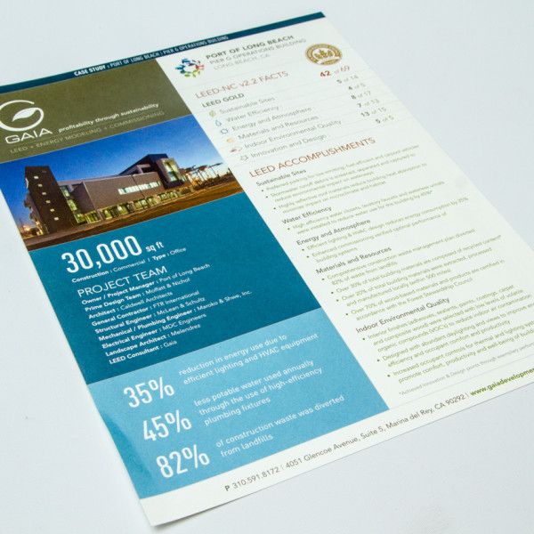 Brochure printed by California Green Press