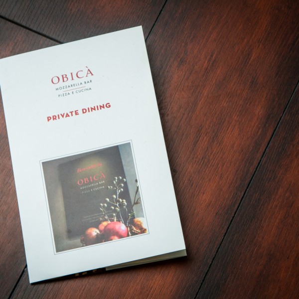 Menu printed by California Green Press