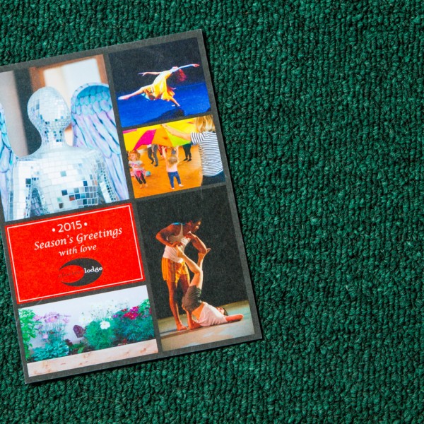 Holiday card printed by California Green Press