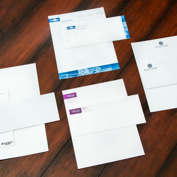 Letterhead and envelope samples printed by California Green Press