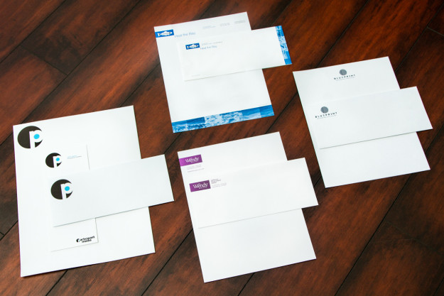 Letterhead and envelope samples printed by California Green Press
